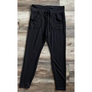 A New Day Women's Black Drawstring Pocket Stretch Ankle Leggings Size S